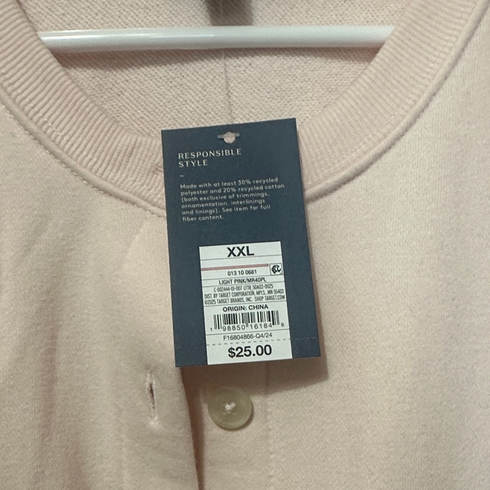 Universal Thread Pale Pink Button-Front Sweatshir… - image 3